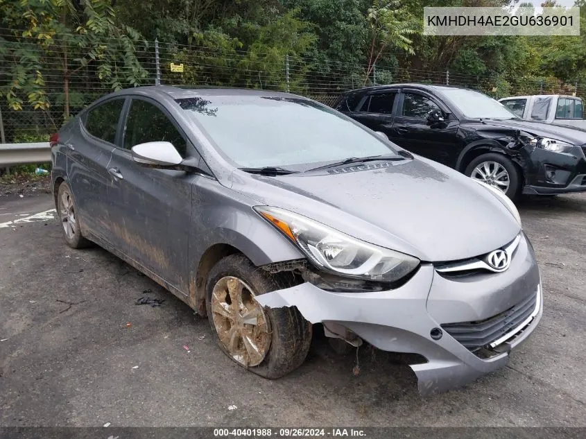 KMHDH4AE2GU636901 2016 Hyundai Elantra Se/Sport/Limited