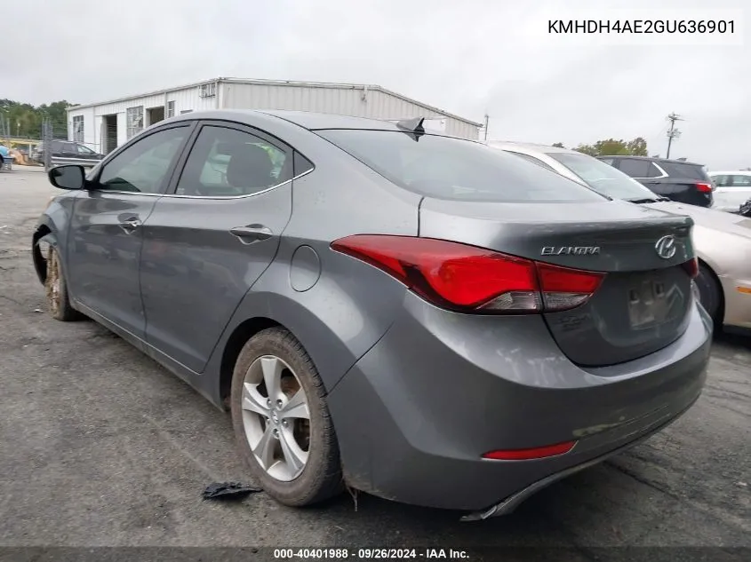 KMHDH4AE2GU636901 2016 Hyundai Elantra Se/Sport/Limited