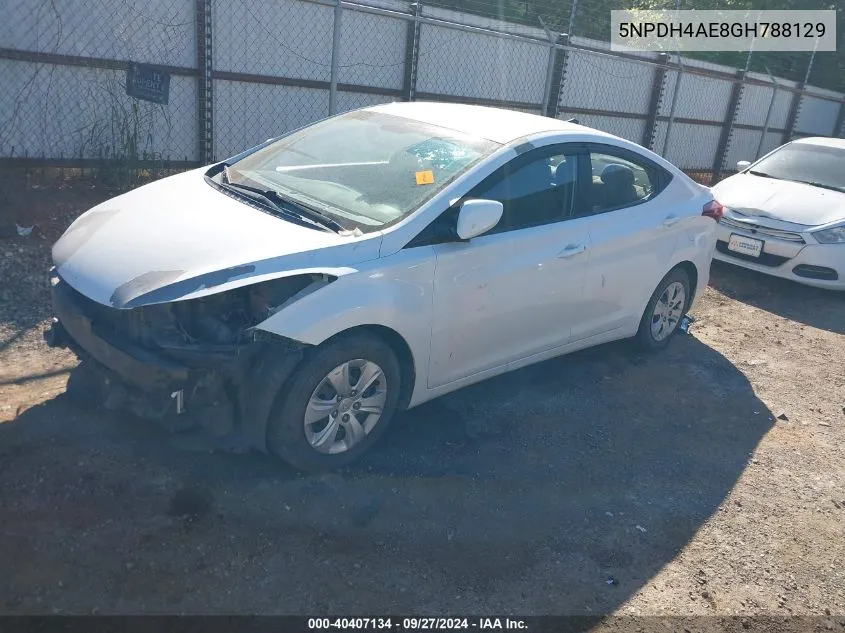 5NPDH4AE8GH788129 2016 Hyundai Elantra Se