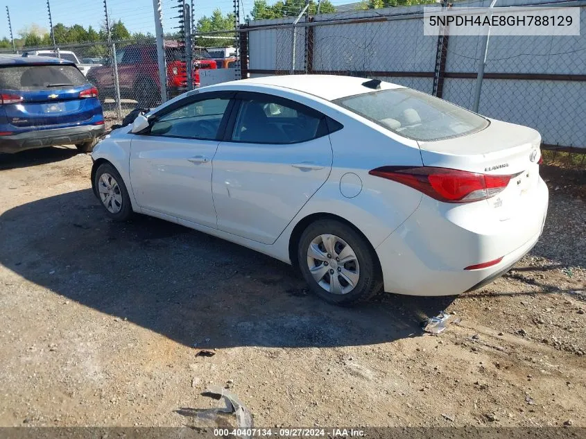 5NPDH4AE8GH788129 2016 Hyundai Elantra Se