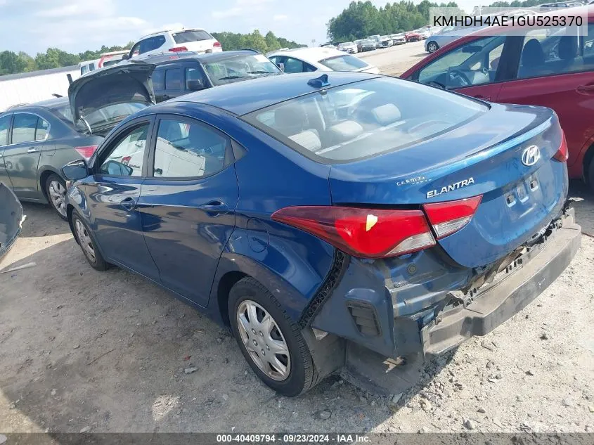 KMHDH4AE1GU525370 2016 Hyundai Elantra Se