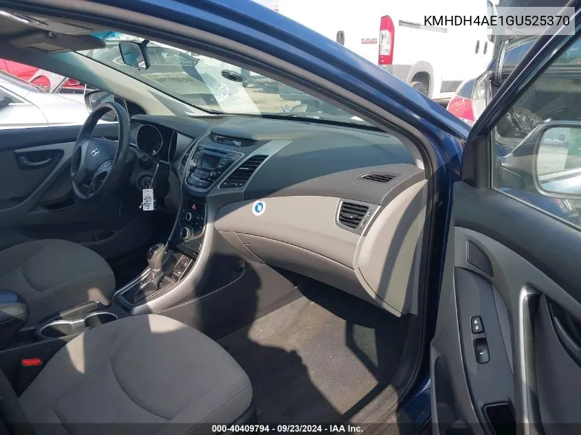 KMHDH4AE1GU525370 2016 Hyundai Elantra Se