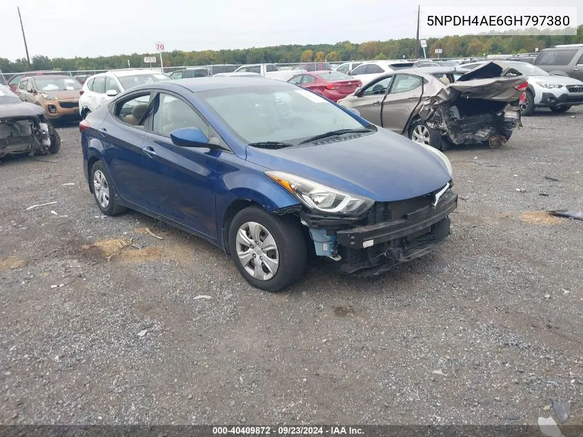 5NPDH4AE6GH797380 2016 Hyundai Elantra Se/Sport/Limited