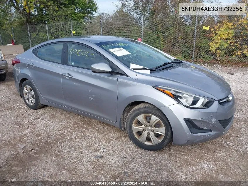 5NPDH4AE3GH732356 2016 Hyundai Elantra Se