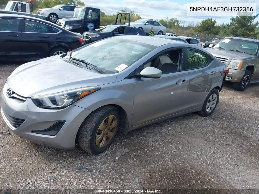 5NPDH4AE3GH732356 2016 Hyundai Elantra Se