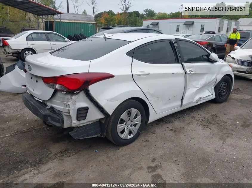 5NPDH4AE5GH784961 2016 Hyundai Elantra Se/Sport/Limited