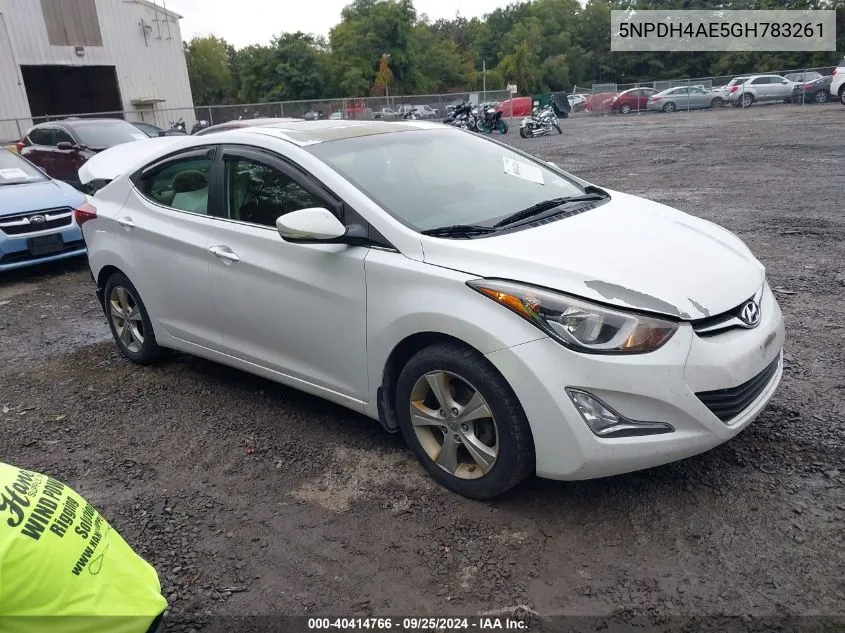 2016 Hyundai Elantra Value Edition VIN: 5NPDH4AE5GH783261 Lot: 40414766