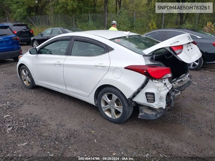 2016 Hyundai Elantra Value Edition VIN: 5NPDH4AE5GH783261 Lot: 40414766