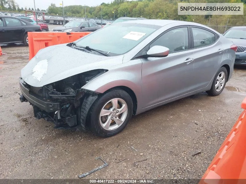 5NPDH4AE8GH693022 2016 Hyundai Elantra Se