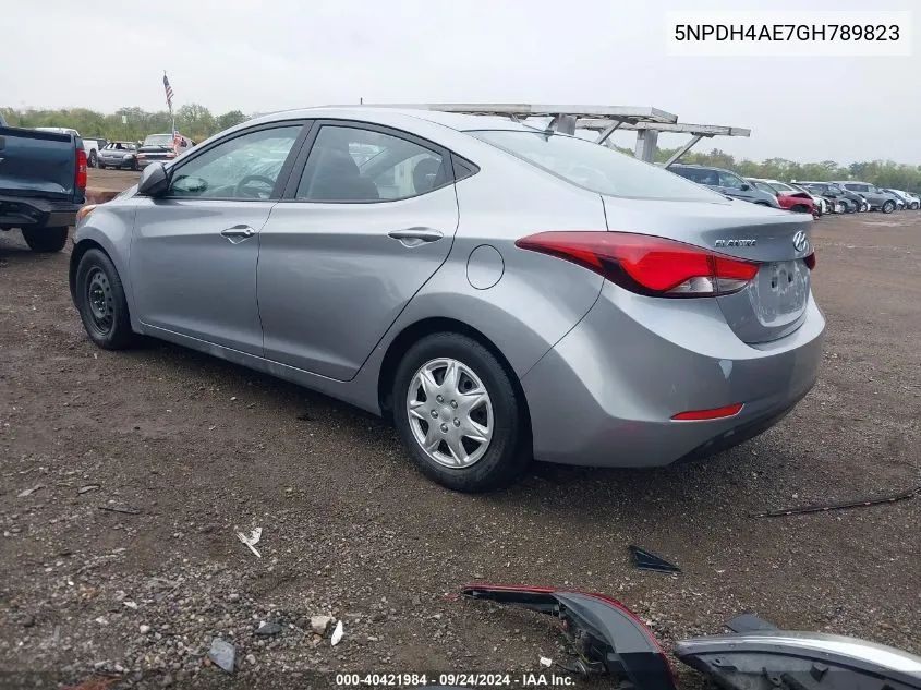 5NPDH4AE7GH789823 2016 Hyundai Elantra Se