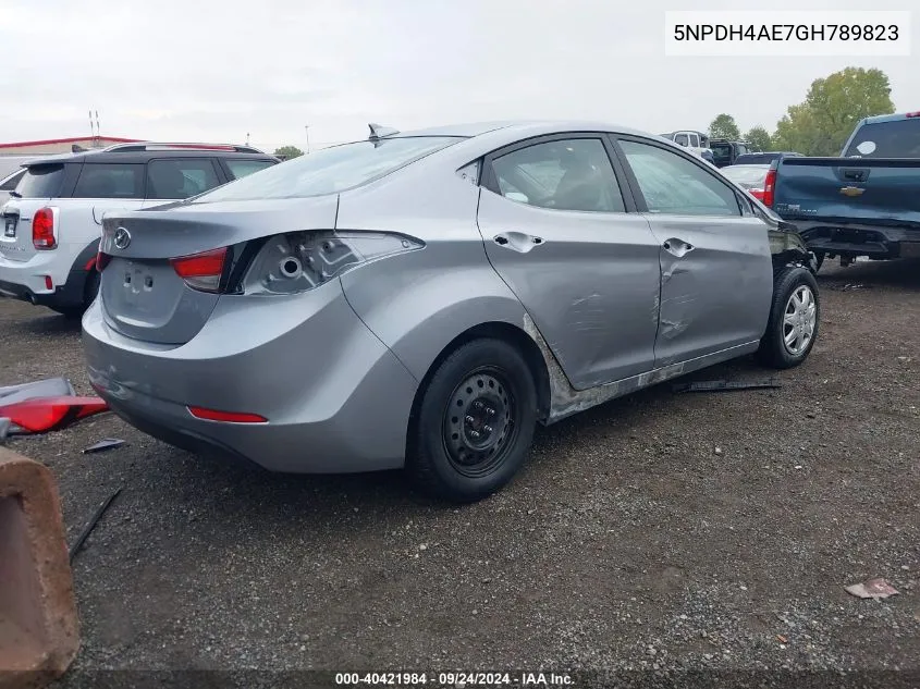 5NPDH4AE7GH789823 2016 Hyundai Elantra Se