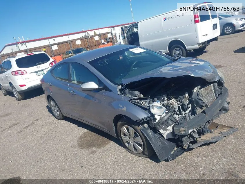 5NPDH4AE4GH756763 2016 Hyundai Elantra Se