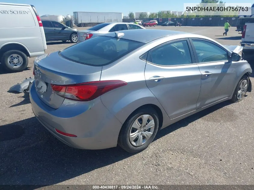 5NPDH4AE4GH756763 2016 Hyundai Elantra Se