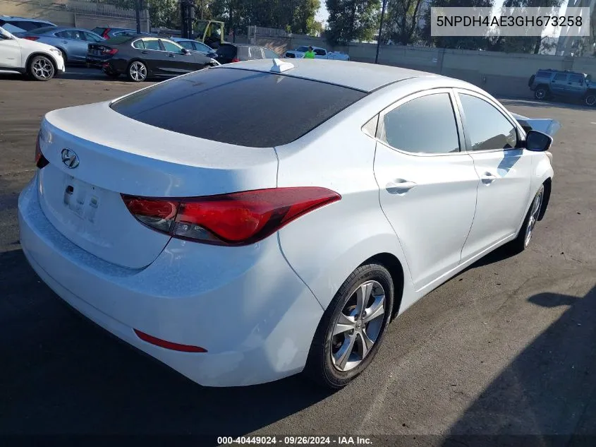 5NPDH4AE3GH673258 2016 Hyundai Elantra Value Edition