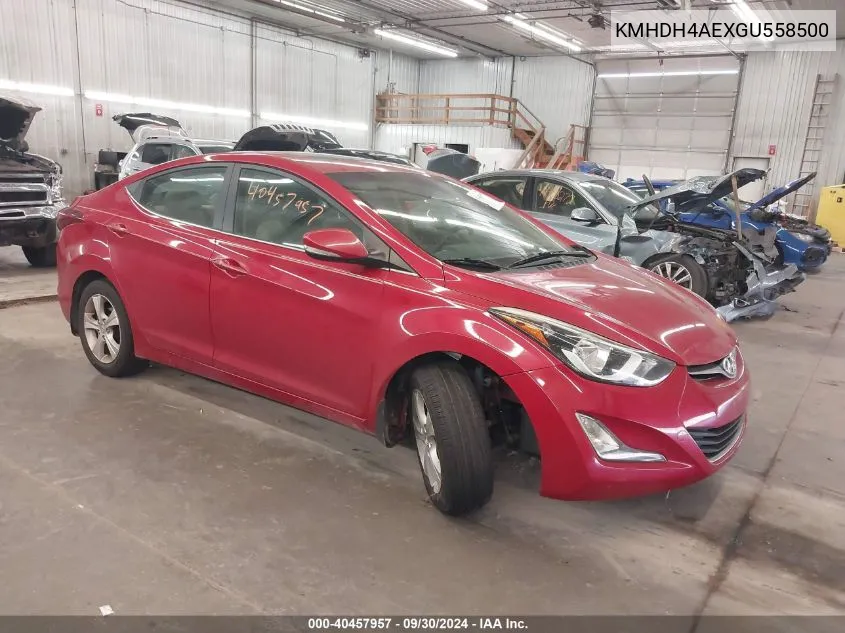 2016 Hyundai Elantra Se/Sport/Limited VIN: KMHDH4AEXGU558500 Lot: 40457957