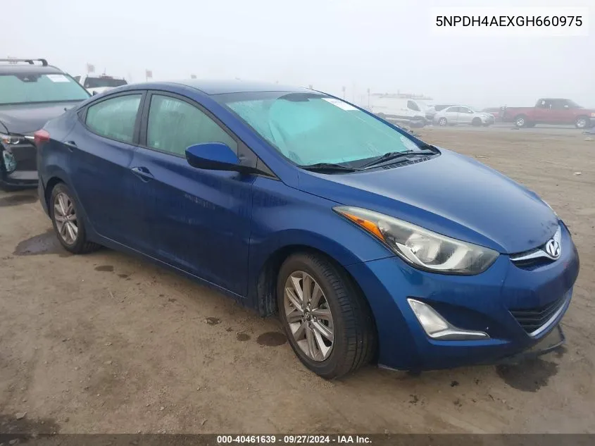 5NPDH4AEXGH660975 2016 Hyundai Elantra Se