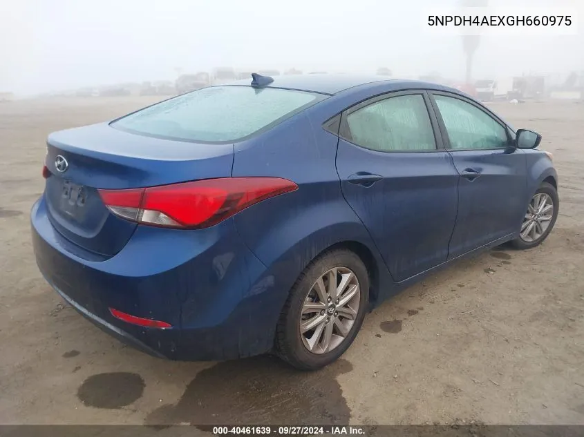 5NPDH4AEXGH660975 2016 Hyundai Elantra Se