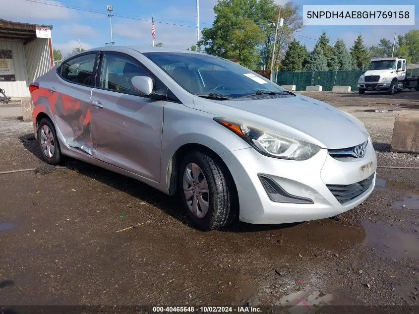 2016 Hyundai Elantra Se VIN: 5NPDH4AE8GH769158 Lot: 40465648