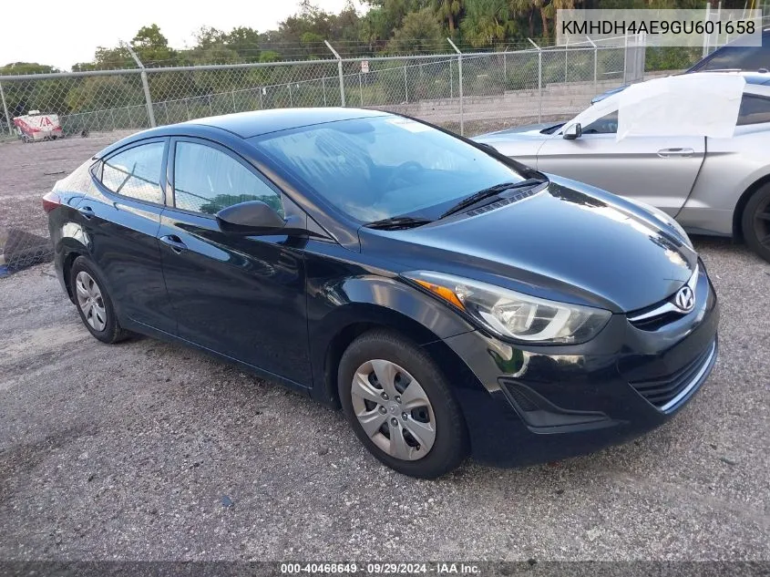 2016 Hyundai Elantra Se/Sport/Limited VIN: KMHDH4AE9GU601658 Lot: 40468649