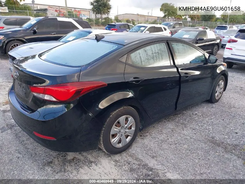 KMHDH4AE9GU601658 2016 Hyundai Elantra Se/Sport/Limited