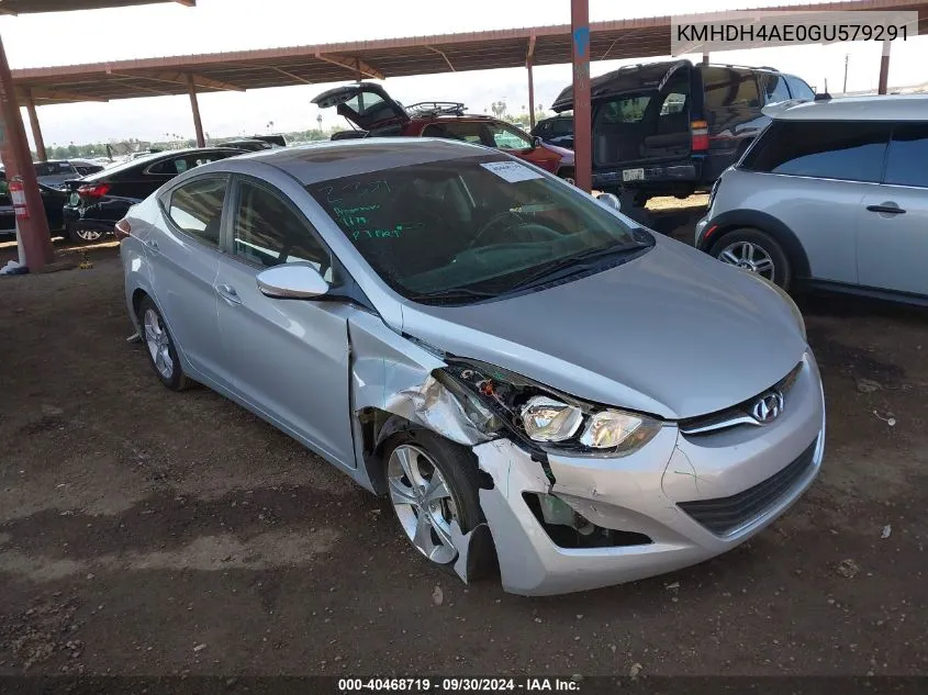 KMHDH4AE0GU579291 2016 Hyundai Elantra Se/Sport/Limited