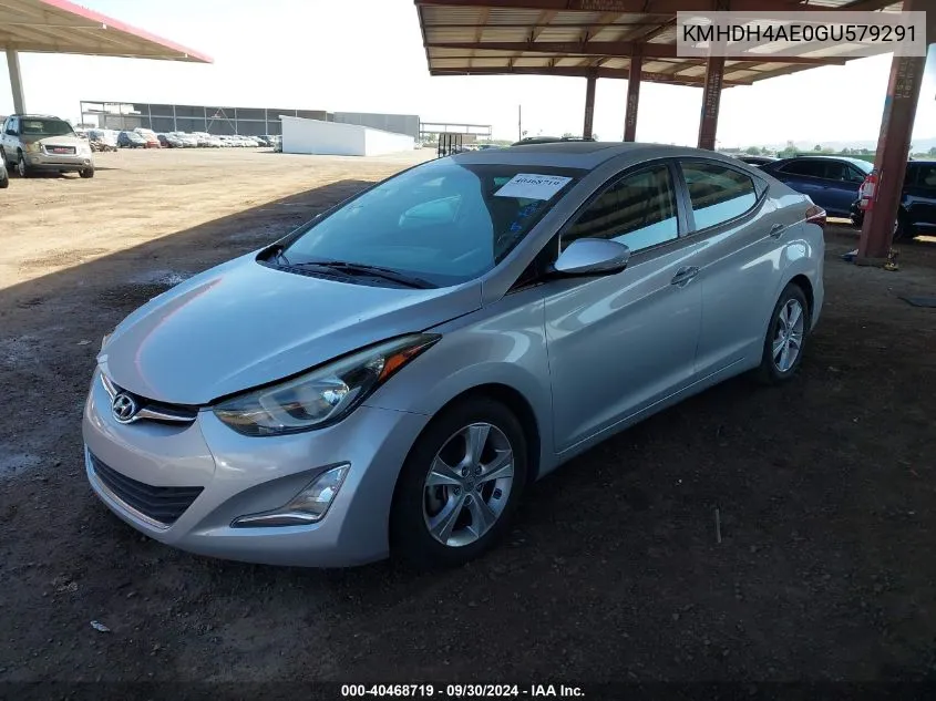 2016 Hyundai Elantra Se/Sport/Limited VIN: KMHDH4AE0GU579291 Lot: 40468719