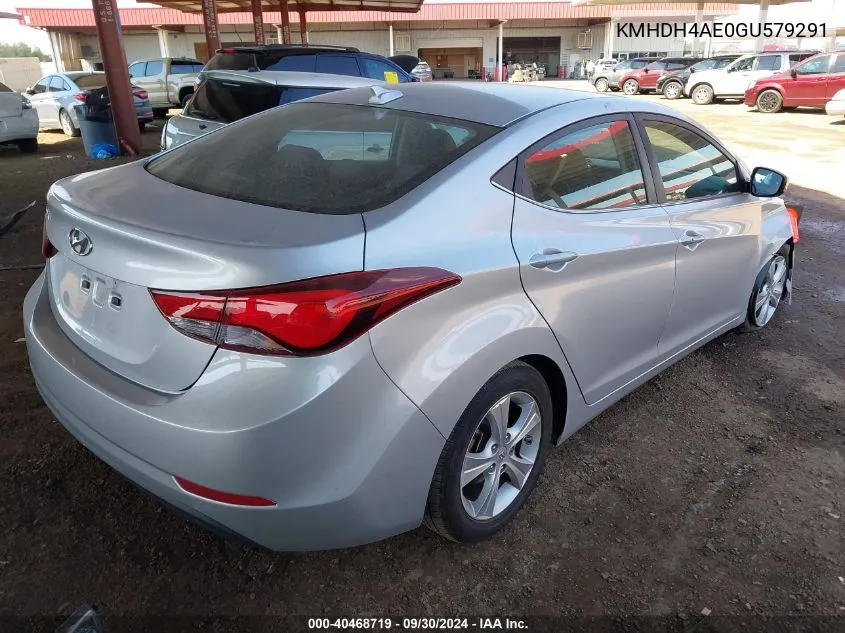 KMHDH4AE0GU579291 2016 Hyundai Elantra Se/Sport/Limited