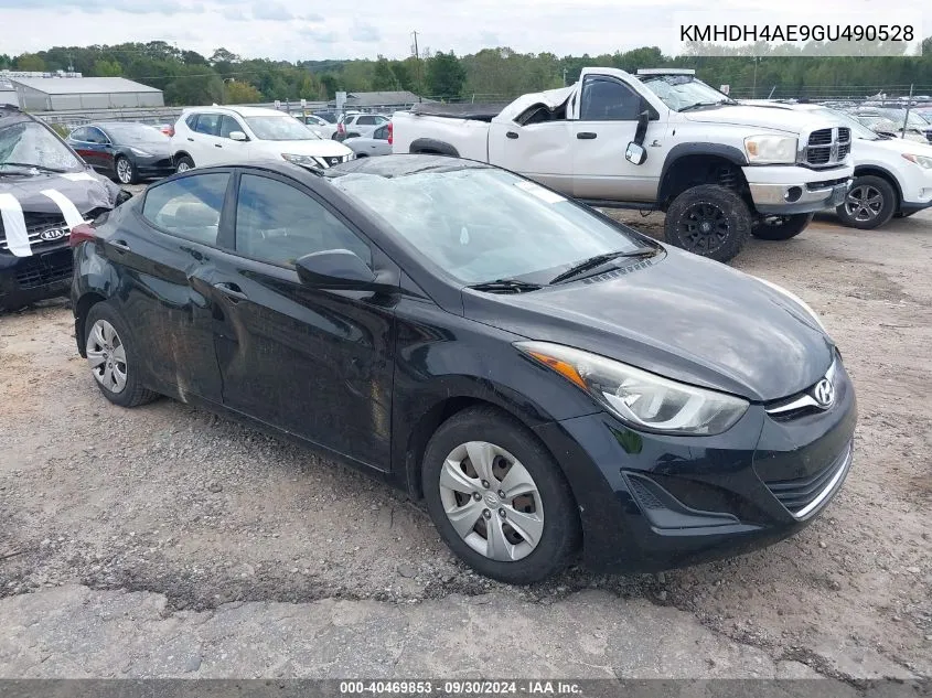 KMHDH4AE9GU490528 2016 Hyundai Elantra Se