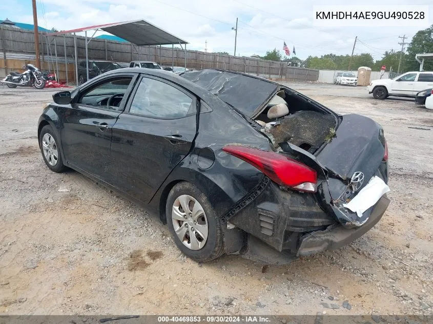 KMHDH4AE9GU490528 2016 Hyundai Elantra Se