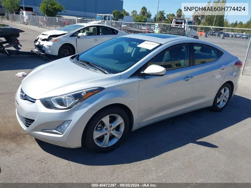 5NPDH4AE6GH774424 2016 Hyundai Elantra Value Edition