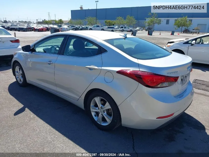 5NPDH4AE6GH774424 2016 Hyundai Elantra Value Edition