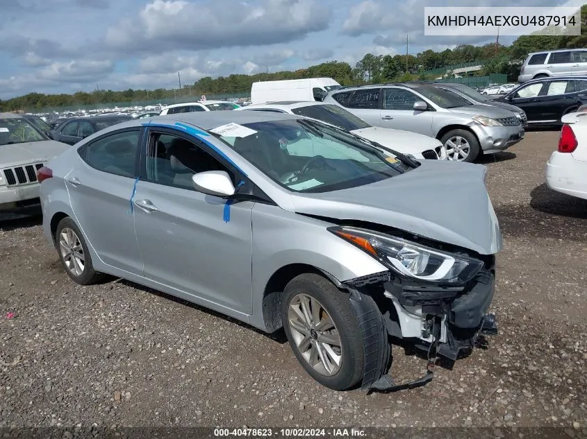 KMHDH4AEXGU487914 2016 Hyundai Elantra Se