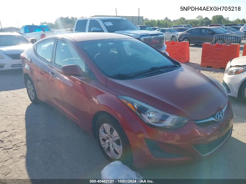 5NPDH4AEXGH705218 2016 Hyundai Elantra Se