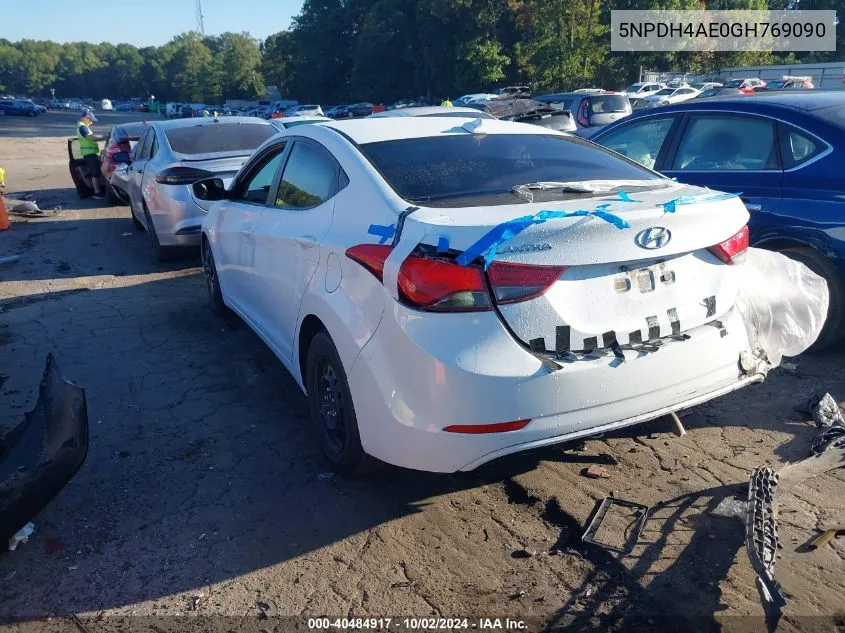 5NPDH4AE0GH769090 2016 Hyundai Elantra Se