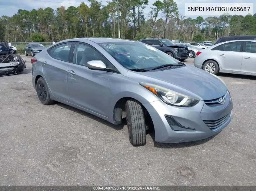 5NPDH4AE8GH665687 2016 Hyundai Elantra Se