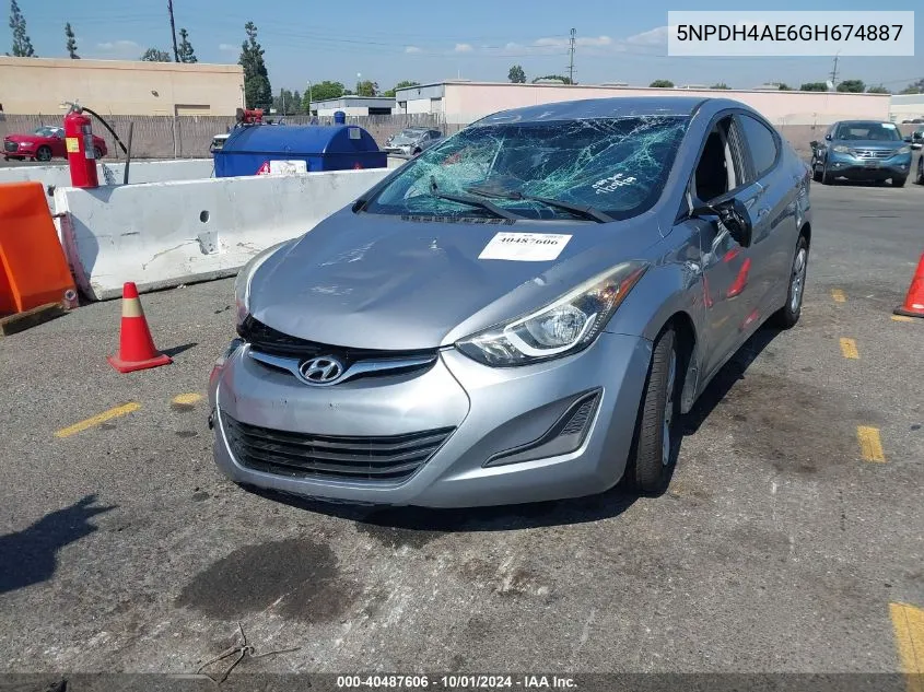 5NPDH4AE6GH674887 2016 Hyundai Elantra Se