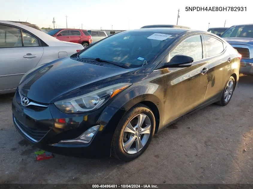 5NPDH4AE8GH782931 2016 Hyundai Elantra Value Edition