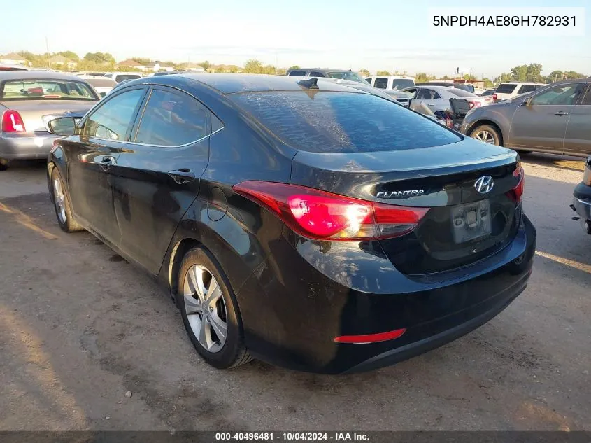 5NPDH4AE8GH782931 2016 Hyundai Elantra Value Edition