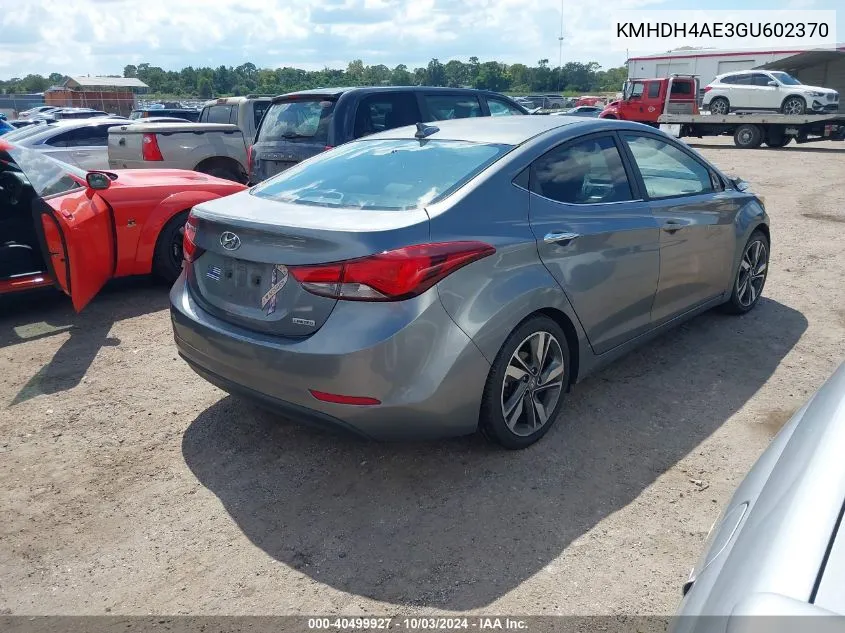 KMHDH4AE3GU602370 2016 Hyundai Elantra Limited