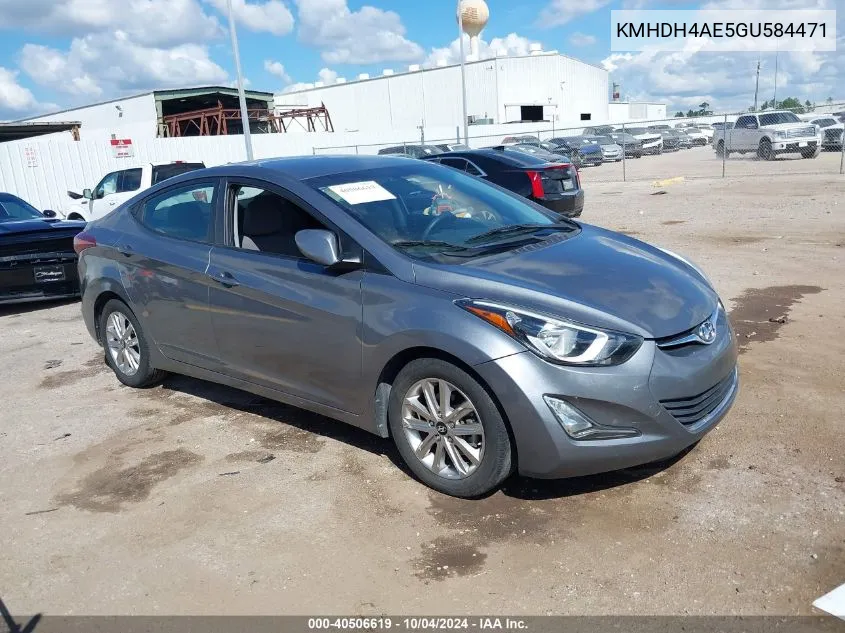 KMHDH4AE5GU584471 2016 Hyundai Elantra Se