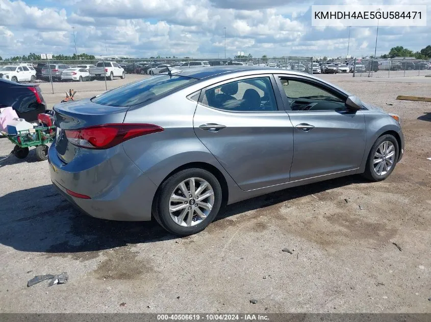 2016 Hyundai Elantra Se VIN: KMHDH4AE5GU584471 Lot: 40506619