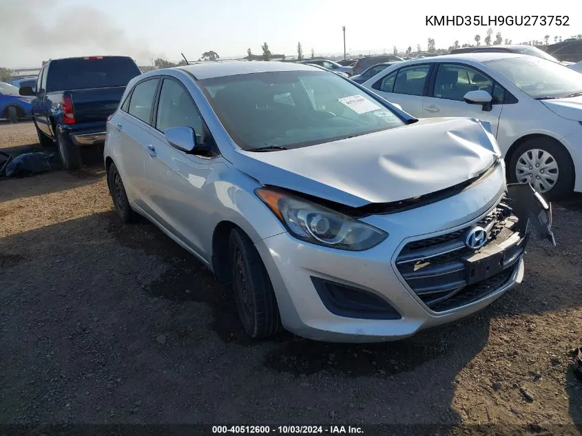 2016 Hyundai Elantra Gt VIN: KMHD35LH9GU273752 Lot: 40512600