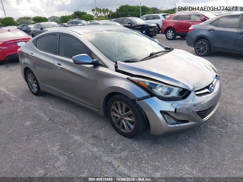 5NPDH4AE0GH774273 2016 Hyundai Elantra Se