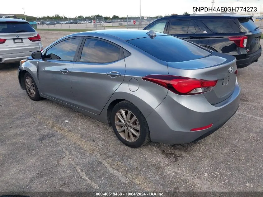 5NPDH4AE0GH774273 2016 Hyundai Elantra Se