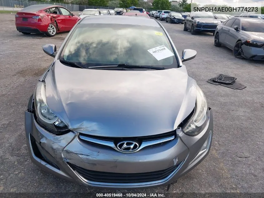 5NPDH4AE0GH774273 2016 Hyundai Elantra Se