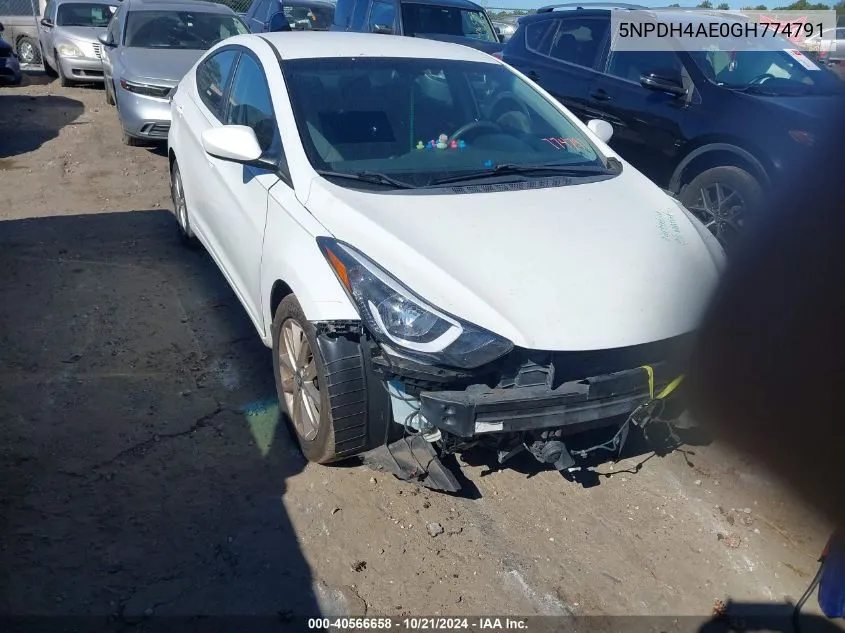 5NPDH4AE0GH774791 2016 Hyundai Elantra Se