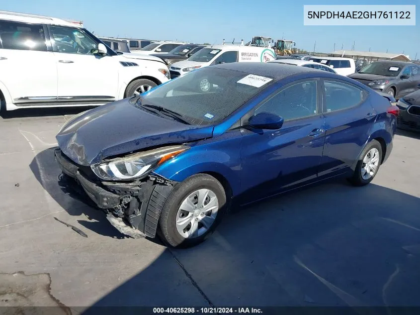 5NPDH4AE2GH761122 2016 Hyundai Elantra Se