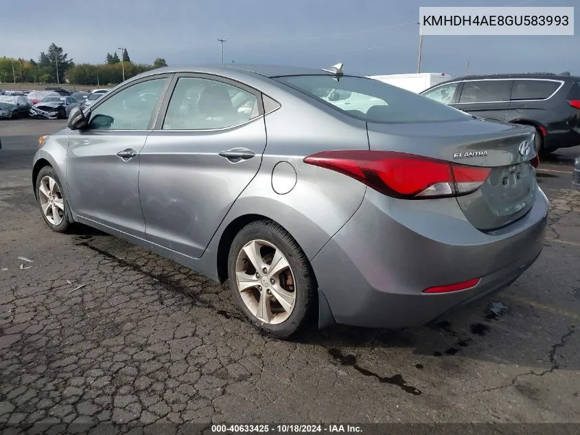 KMHDH4AE8GU583993 2016 Hyundai Elantra Value Edition