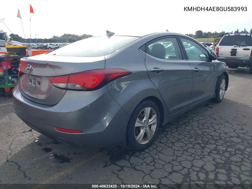 KMHDH4AE8GU583993 2016 Hyundai Elantra Value Edition