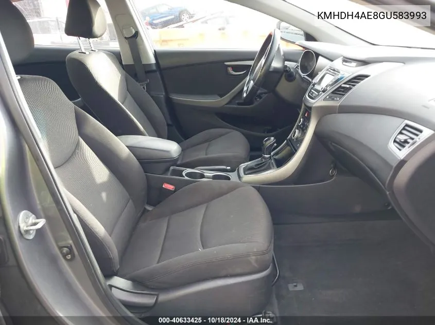 KMHDH4AE8GU583993 2016 Hyundai Elantra Value Edition